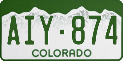 CO license plate AIY874