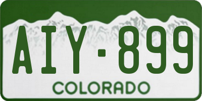 CO license plate AIY899