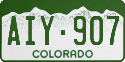 CO license plate AIY907