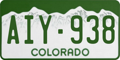 CO license plate AIY938