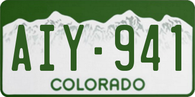 CO license plate AIY941