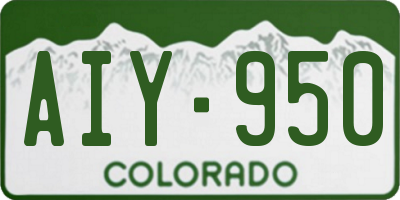 CO license plate AIY950