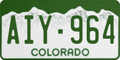 CO license plate AIY964