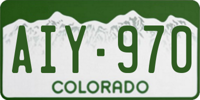 CO license plate AIY970