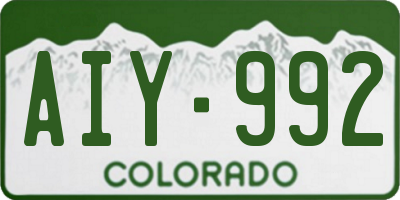 CO license plate AIY992