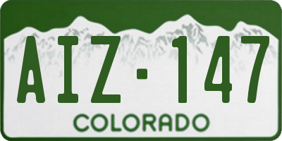 CO license plate AIZ147