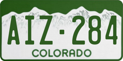 CO license plate AIZ284