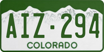 CO license plate AIZ294