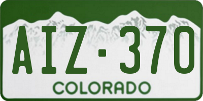 CO license plate AIZ370