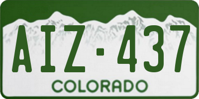 CO license plate AIZ437