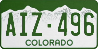 CO license plate AIZ496
