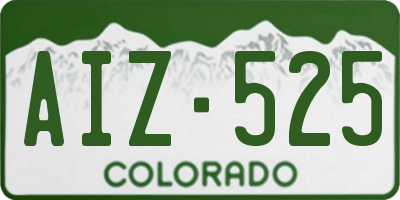 CO license plate AIZ525