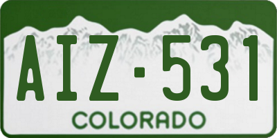 CO license plate AIZ531