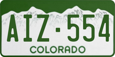CO license plate AIZ554