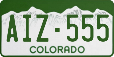 CO license plate AIZ555