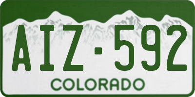 CO license plate AIZ592