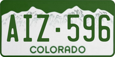 CO license plate AIZ596