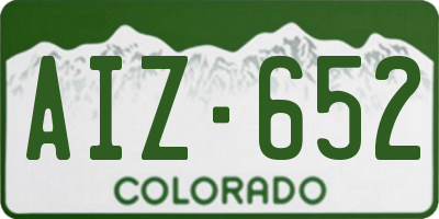 CO license plate AIZ652