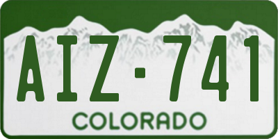CO license plate AIZ741