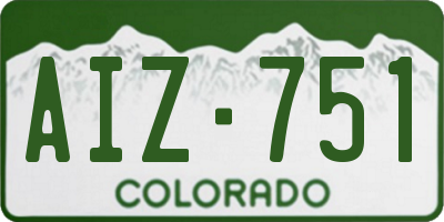 CO license plate AIZ751
