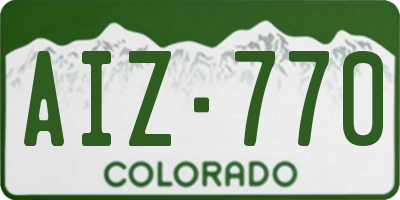CO license plate AIZ770