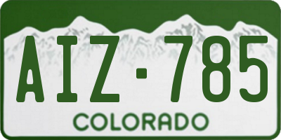 CO license plate AIZ785