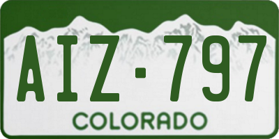 CO license plate AIZ797
