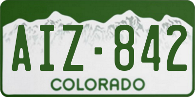 CO license plate AIZ842