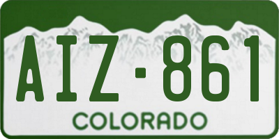 CO license plate AIZ861