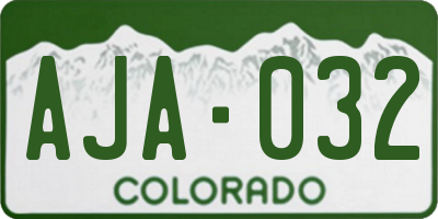 CO license plate AJA032