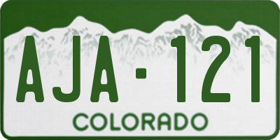 CO license plate AJA121