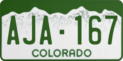 CO license plate AJA167
