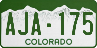 CO license plate AJA175