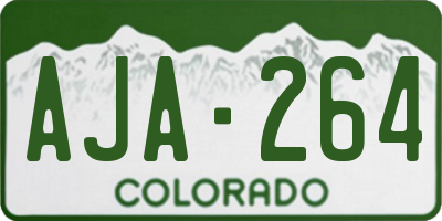 CO license plate AJA264