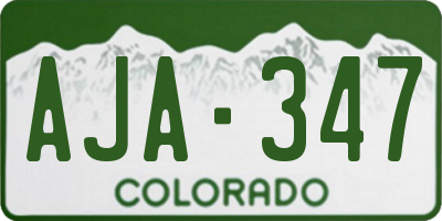 CO license plate AJA347