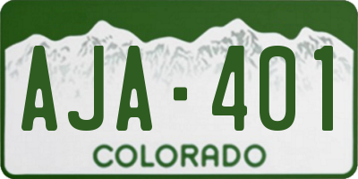 CO license plate AJA401