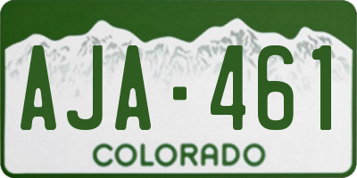 CO license plate AJA461