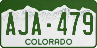 CO license plate AJA479