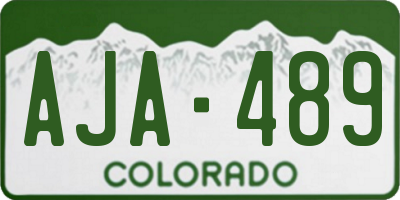 CO license plate AJA489