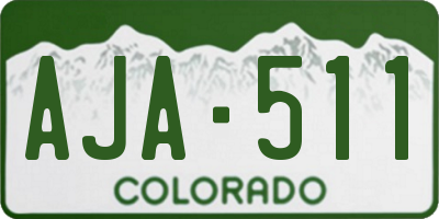 CO license plate AJA511