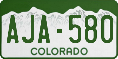 CO license plate AJA580