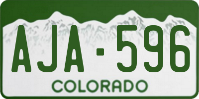 CO license plate AJA596