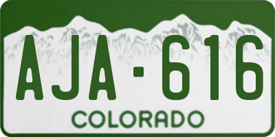 CO license plate AJA616