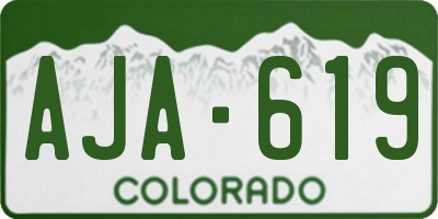 CO license plate AJA619