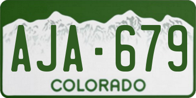 CO license plate AJA679