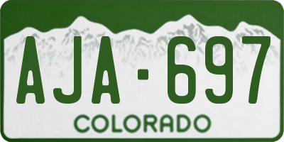 CO license plate AJA697