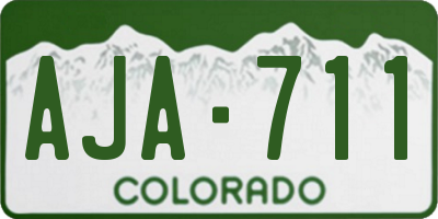 CO license plate AJA711
