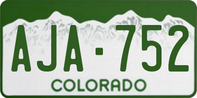 CO license plate AJA752