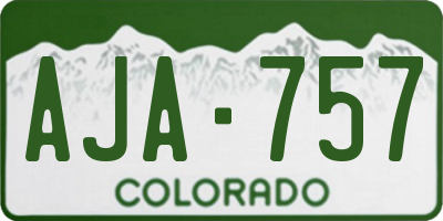CO license plate AJA757