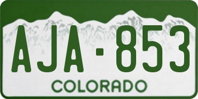 CO license plate AJA853